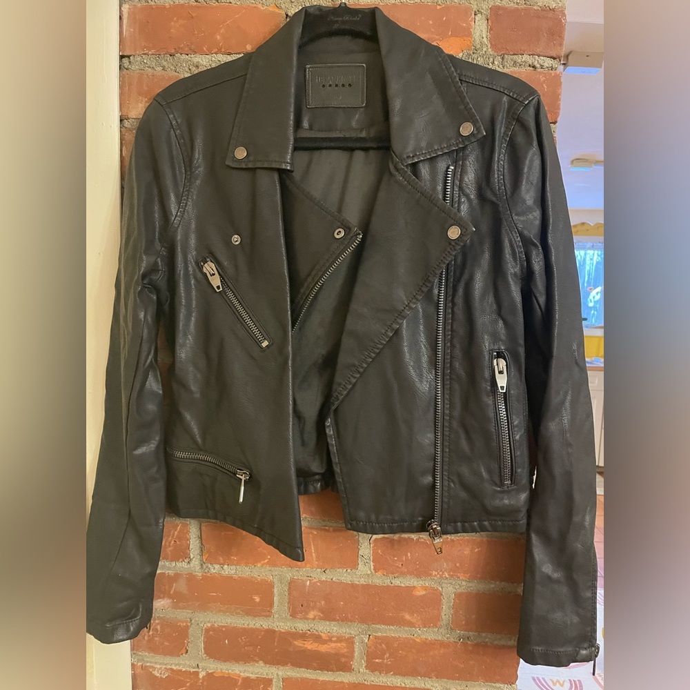 Blank NYC Black Leather Biker Jacket